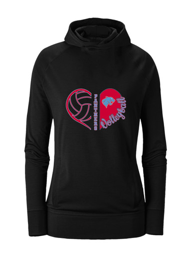 Brainerd Panthers Heart Volleyball Women's Hoodie