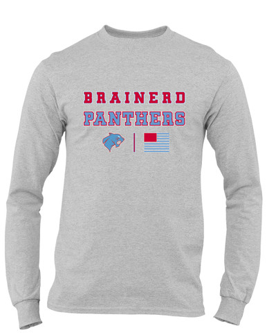 Brainerd Panthers Spirit Flag Men's LS T-Shirt
