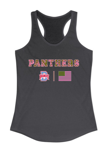 Brainerd Panthers B Script Pink Camo Flag Women's Tank Top
