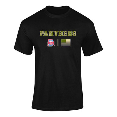 Brainerd Panthers B Script Camo Flag Men's Premium SS T-Shirt