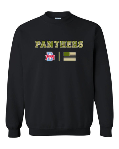 Brainerd Panthers B Script Camo Flag Men's Sweatshirt