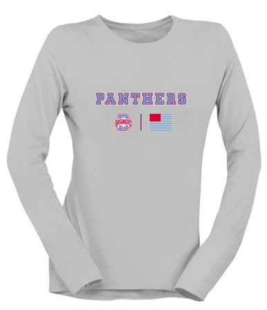 Brainerd Panthers B Script Team Colors Flag Women's Premium LS T-Shirt