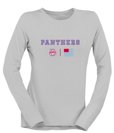 Brainerd Panthers B Script Team Colors Flag Women's LS T-Shirt
