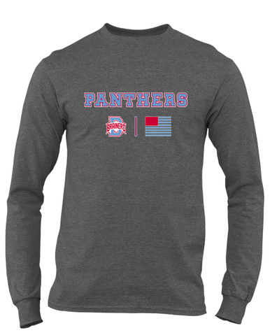 Brainerd Panthers B Script Team Colors Flag Men's Premium LS T-Shirt
