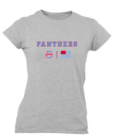 Brainerd Panthers B Script Team Colors Flag Women's SS T-Shirt