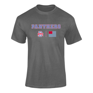 Brainerd Panthers B Script Team Colors Flag Men's SS T-Shirt