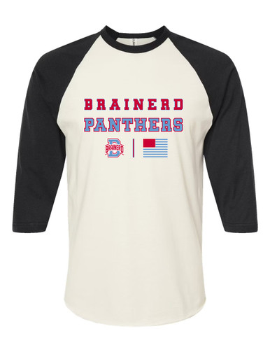 Brainerd Panthers B Script Spirit Flag Women's Baseball T-Shirt