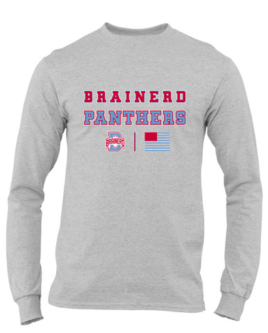 Brainerd Panthers B Script Spirit Flag Men's Premium LS T-Shirt