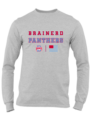 Brainerd Panthers B Script Spirit Flag Men's LS T-Shirt