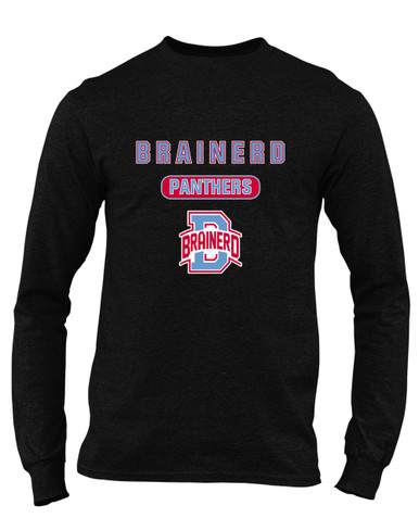 Brainerd Panthers B Script Mascot #3 Men's Premium LS T-Shirt