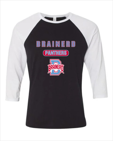 Brainerd Panthers B Script Mascot #3 Men's Baseball T-Shirt
