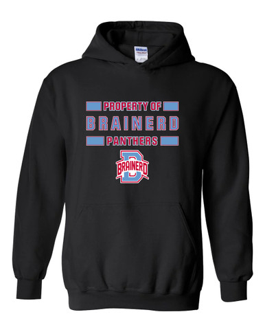 Brainerd Panthers B Script Property Of Men's Hoodie