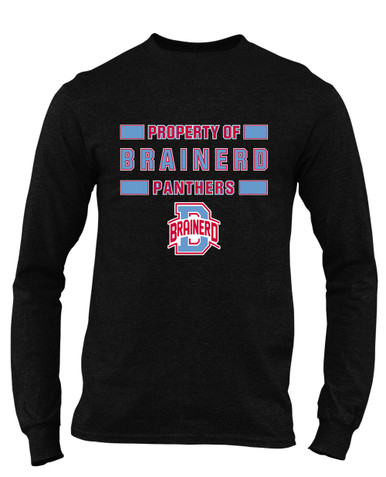 Brainerd Panthers B Script Property Of Men's LS T-Shirt
