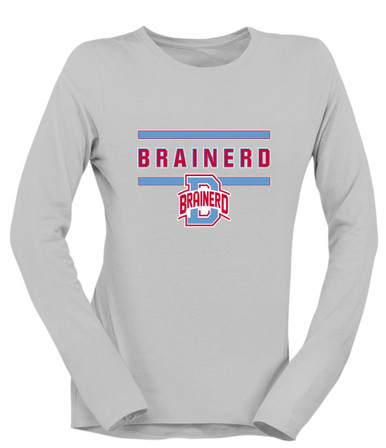 Brainerd Panthers B Script Mascot #4 Women's LS T-Shirt