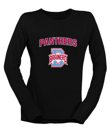 Brainerd Panthers B Script Mascot #6 Women's Premium LS T-Shirt