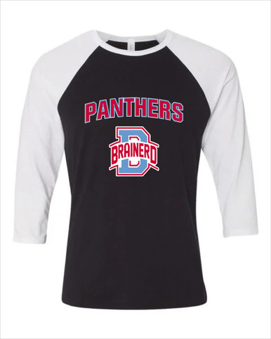 Brainerd Panthers B Script Mascot #6 Women's Baseball T-Shirt