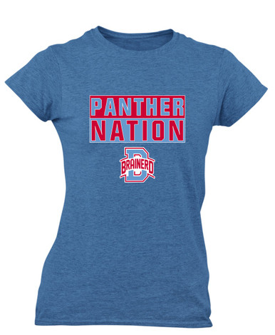 Brainerd Panthers B Script Nation #1 Women's Premium SS T-Shirt