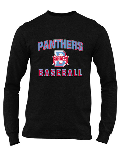 Brainerd Panthers B Script Baseball #1 Men's Premium LS T-Shirt