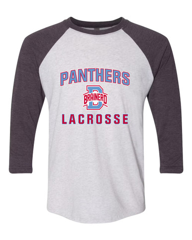 Brainerd Panthers B Script Lacrosse Men's Baseball T-Shirt