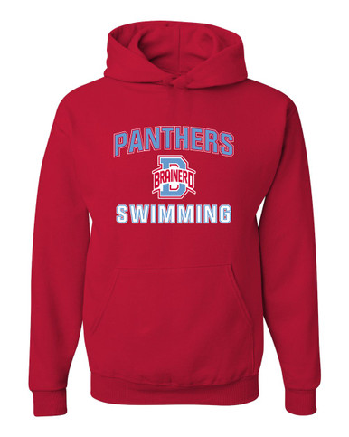 Brainerd Panthers B Script Swimming Men's Premium Hoodie
