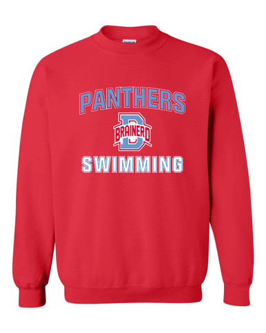 Brainerd Panthers B Script Swimming Men's Sweatshirt