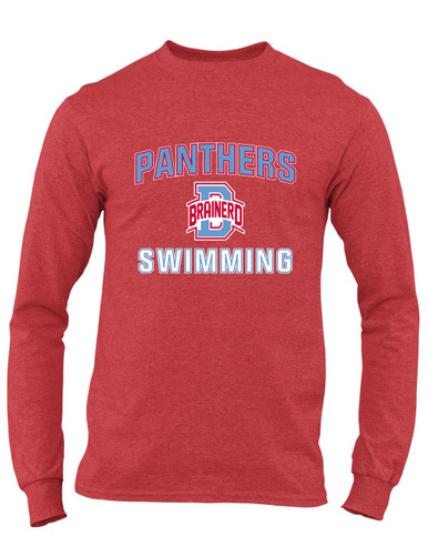 Brainerd Panthers B Script Swimming Men's LS T-Shirt