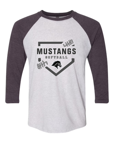 Houston Mustangs Softball #2 Women's Baseball T-Shirt