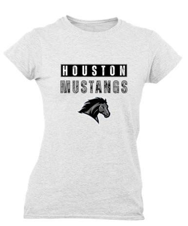 Houston Mustangs Mascot #9 Women's Premium SS T-Shirt