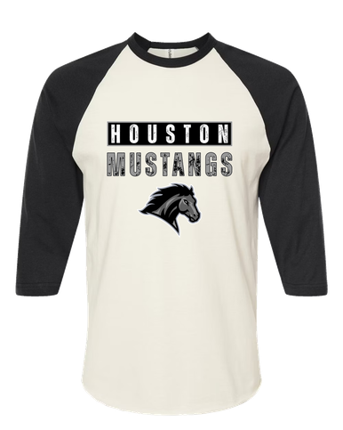 Houston Mustangs Mascot #9 Men's Baseball T-Shirt