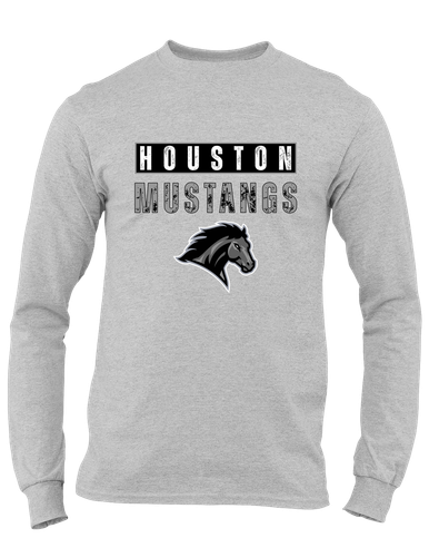 Houston Mustangs Mascot #9 Men's LS T-Shirt