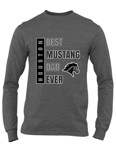 Houston Mustangs Best Mustang Dad Men's LS T-Shirt