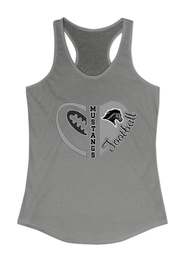 Houston Mustangs Heart Football Women's Tank Top