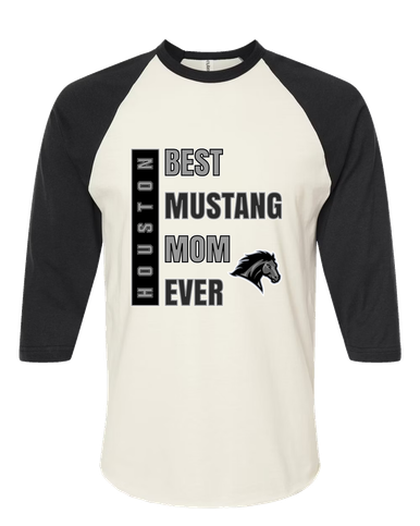 Houston Mustangs Best Mustang Mom Women's Baseball T-Shirt