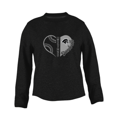 Houston Mustangs Heart Baseball Women's Sweatshirt