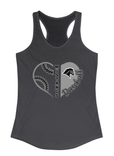 Houston Mustangs Heart Baseball Women's Tank Top