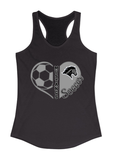 Houston Mustangs Heart Soccer Women's Tank Top