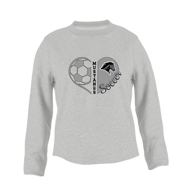 Houston Mustangs Heart Soccer Women's Sweatshirt