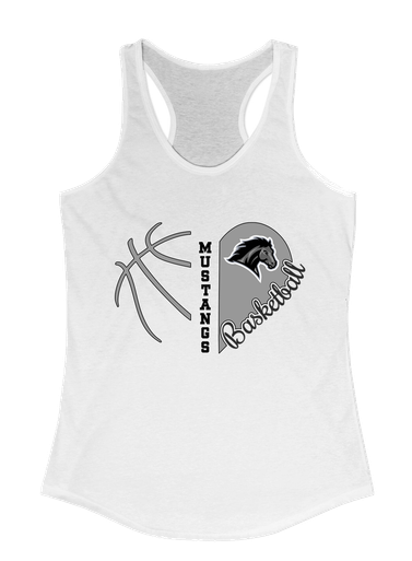 Houston Mustangs Heart Basketball Women's Tank Top