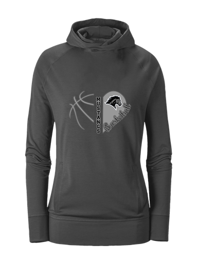 Houston Mustangs Heart Basketball Women's Hoodie