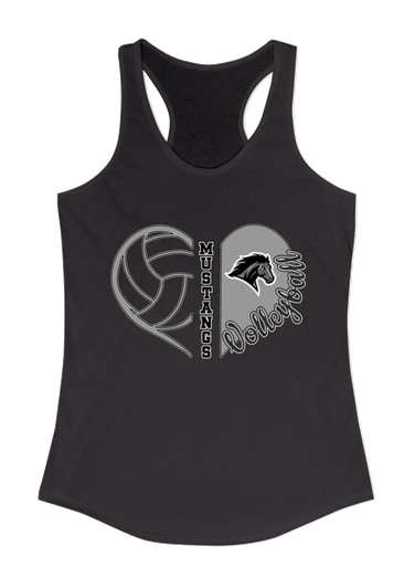 Houston Mustangs Heart Volleyball Women's Tank Top