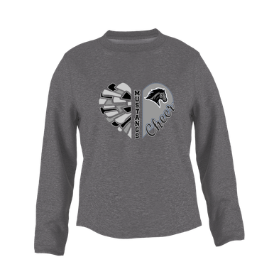 Houston Mustangs Heart Cheer Women's Sweatshirt