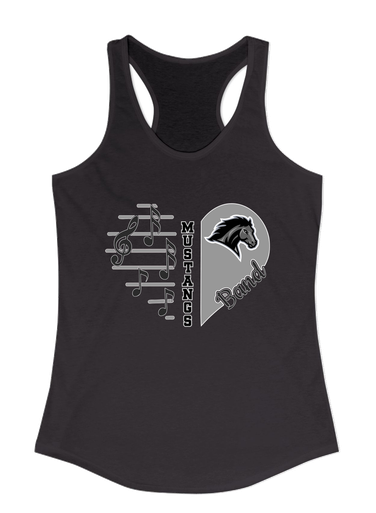 Houston Mustangs Heart Band Women's Tank Top