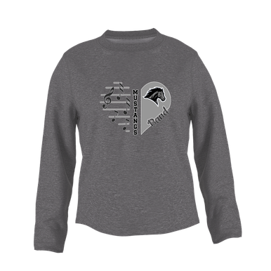 Houston Mustangs Heart Band Women's Sweatshirt