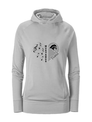 Houston Mustangs Heart Band Women's Hoodie