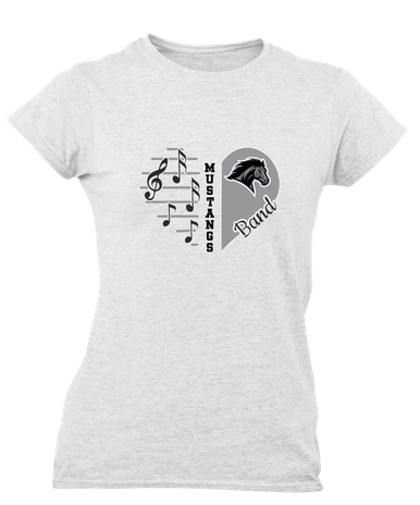 Houston Mustangs Heart Band Women's Premium SS T-Shirt