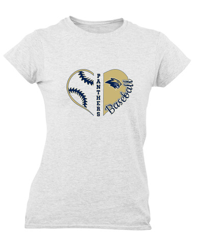 West Park Panthers Heart Baseball Women's SS T-Shirt