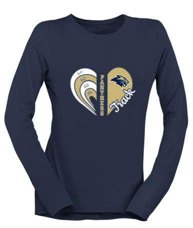 West Park Panthers Heart Track Women's LS T-Shirt