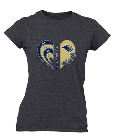 West Park Panthers Heart Track Women's SS T-Shirt