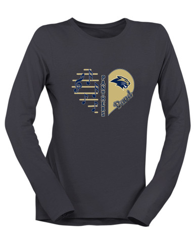 West Park Panthers Heart Band Women's LS T-Shirt