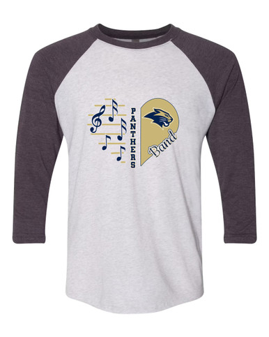 West Park Panthers Heart Band Women's Baseball T-Shirt